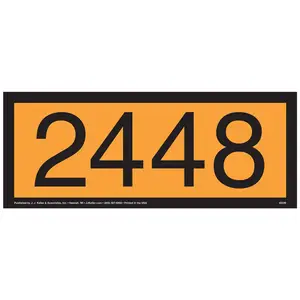 2448 Orange Panel - 4 mil Vinyl, Removable Adhesive Main Image