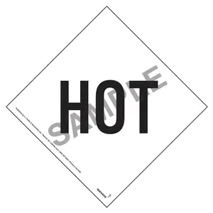 Elevated Temperature Liquid HOT Marking - 4 mil Vinyl, Removable Adhesive Main Image