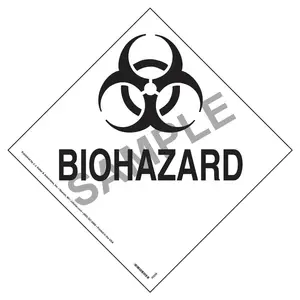 Biohazard Marking - 4 mil Vinyl, Removable Adhesive Main Image