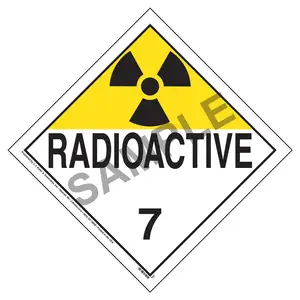 Class 7 Radioactive Placard - Worded - .024" Aluminum Main Image