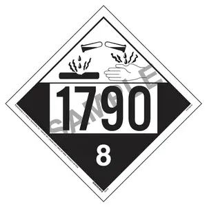 1790 Placard - Class 8 Corrosive - .024" Aluminum Main Image