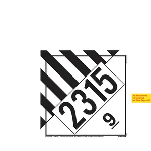 2315 Placard - Class 9 Miscellaneous - 200 lb Polycoated Tagboard Main Image