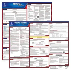 Massachusetts & Federal Labor Law Posters - State & Federal Poster Set, English Main Image