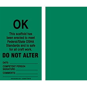 OK: Do Not Alter - Safety Tag
