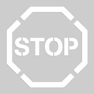 Stop - Floor Stencil