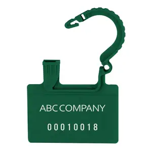 Plastic Padlock Security Seal - Personalized, 2.75", Green Main Image