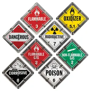 Aluminum Flip Placard - 8 Legend, Worded - Standard Panel, Unpainted Back Plate, No Clipped Corners Main Image