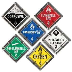 Aluminum Flip Placard - 6 Legend, Worded - Unpainted Back Plate Main Image