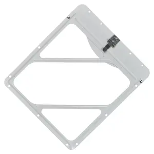 Aluminum Placard Holder With Top Plate - Painted White, 11.88” W x 13.81” L x .25” H Main Image