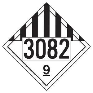 3082 Placard - Class 9 Miscellaneous - Economy - 3.2 mil Vinyl, Removable Adhesive Main Image