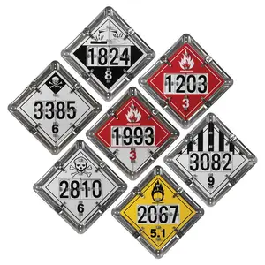 Numer-All™ Flip Placard - 7 Legend - Unpainted Back Plate, No Clipped Corners Main Image