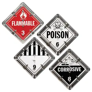 Aluminum Flip Placard - 4 Legend, Worded, Unpainted Back Plate Main Image