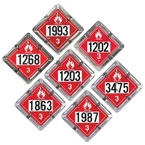 Aluminum Flip Placard - 7 Legend, Class 3, Numbered, Unpainted Back Plate Main Image