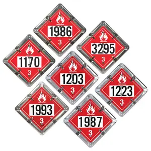 Aluminum Flip Placard - 7 Legend, Class 3, Numbered, Unpainted Back Plate Main Image