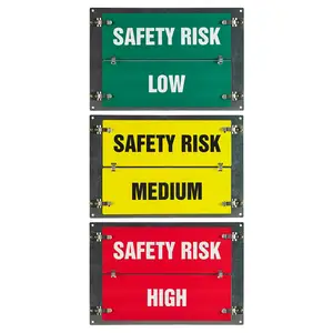Safety Risk Low/Medium/High Flip-File Sign - 3-Legend Main Image