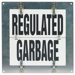 Regulated Garbage Flip-File Sign - Small, 1-Legend Main Image