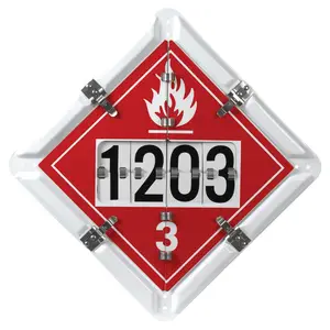 Numer-All™ Flip Placard - 1 Legend, Class 3 - White Back Plate Main Image