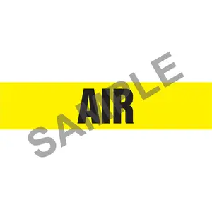 Air Pipe Marker - ASME/ANSI - Snap Tite, 6" x 8", Yellow Main Image