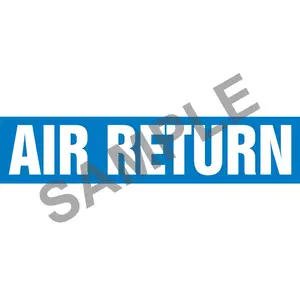 Air Return Pipe Marker - ASME/ANSI - Snap Tite, 6" x 8", Blue Main Image