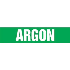 Argon Pipe Marker - ASME/ANSI - Self-Stick, Vinyl, 2.5" x 12", Green Main Image
