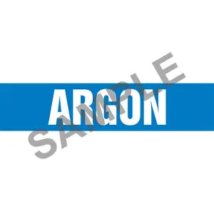 Argon Pipe Marker - ASME/ANSI - Self-Stick, Vinyl, 1.5" x 8", Blue Main Image