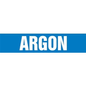 Argon Pipe Marker - ASME/ANSI - Self-Stick, Vinyl, 2.5" x 12", Blue Main Image