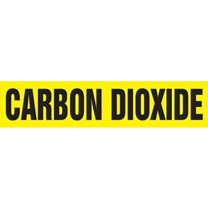Carbon Dioxide Pipe Marker - ASME/ANSI - Snap Tite, 6" x 8", Yellow Main Image