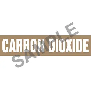 Carbon Dioxide Pipe Marker - ASME/ANSI - Self-Stick, Vinyl, 1" x 8", Brown Main Image