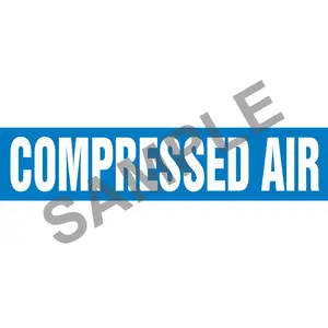 Compressed Air Pipe Marker - ASME/ANSI - Snap Tite, 6" x 8", Blue Main Image