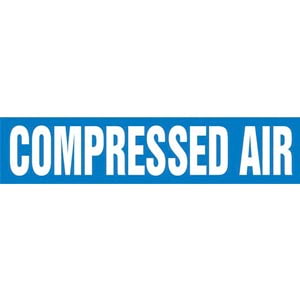 Compressed Air Pipe Marker - ASME/ANSI - Snap Tite, 9" x 8", Blue Main Image