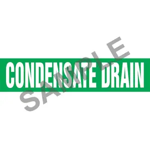 Condensate Drain Pipe Marker - ASME/ANSI - Snap Tite, 9" x 8", Green Main Image
