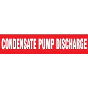 Condensate Pump Discharge Pipe Marker - ASME/ANSI