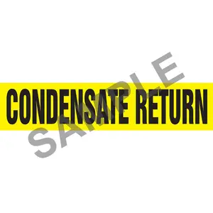 Condensate Return Pipe Marker - ASME/ANSI - Self-Stick, Vinyl, 2.5" x 12", Yellow Main Image