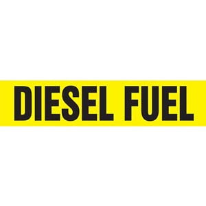 Diesel Fuel Pipe Marker - ASME/ANSI - Snap Tite, 6" x 8", Yellow Main Image