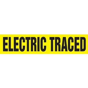 Electric Traced Pipe Marker - ASME/ANSI - Snap Tite, 6" x 8", Yellow Main Image