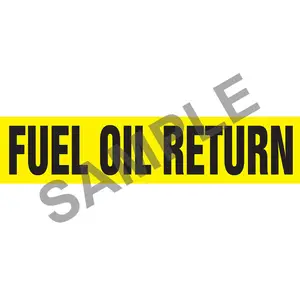 Fuel Oil Return Pipe Marker - ASME/ANSI - Snap Tite, 14" x 12", Yellow Main Image
