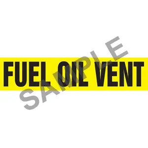 Fuel Oil Vent Pipe Marker - ASME/ANSI - Snap Tite, 9" x 8", Yellow Main Image