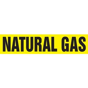 Natural Gas Pipe Marker - ASME/ANSI - Snap Tite, 9" x 8", Yellow Main Image