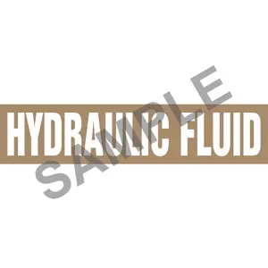 Hydraulic Fluid Pipe Marker - ASME/ANSI - Self-Stick, Vinyl, 1" x 8", Brown Main Image