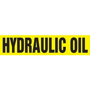 Hydraulic Oil Pipe Marker - ASME/ANSI - Self-Stick, Vinyl, 1.5" x 8", Yellow Main Image