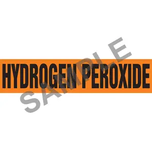 Hydrogen Peroxide Pipe Marker - ASME/ANSI - Snap Tite, 6" x 8", Orange Main Image