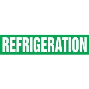 Refrigeration Pipe Marker - ASME/ANSI - Self-Stick, Vinyl, 1.5" x 8", Green Main Image