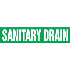 Sanitary Drain Pipe Marker - ASME/ANSI