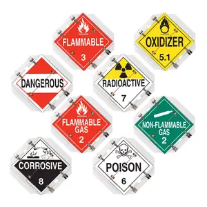 Aluminum Flip Placard - 8 Legend, Worded, White Back Plate - Standard Panel Main Image