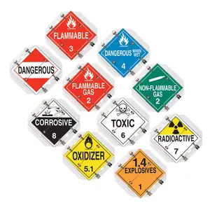 Aluminum Flip Placard - 10 Legend, Worded, White Back Plate - Standard Panel Main Image