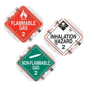 Super Flip Placard - 3 Legend, Class 2, Worded, White Back Plate Main Image