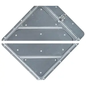 Heavy-Duty Riveted Split Aluminum Placard Holder - Unpainted, 11.88" W x 13.81" H x .25" D Main Image