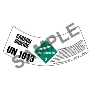 Gas Cylinder Shoulder Labels - Non-Flammable Gas Carbon Dioxide 1013 Main Image