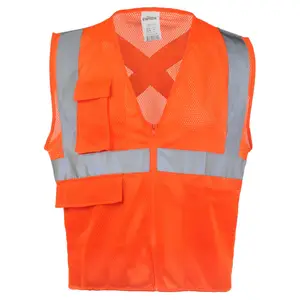 J. J. Keller® SAFEGEAR® Safety Vest Type R Class 2 - Zipper Closure - 4XL/5XL, Orange Main Image