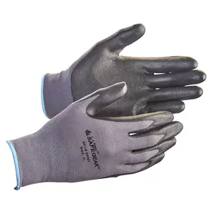 J. J. Keller® SAFEGEAR® Flat Dip Nitrile Foam Smooth-Palm Nylon Knit Gloves - X-Large, 1 Pair Main Image